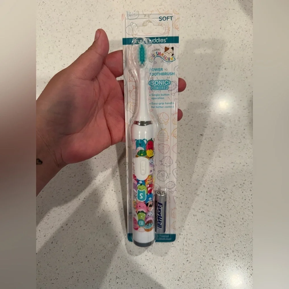 Brush Buddies Sonic Electric Toothbrush with Sauishmallows Characters-NWT